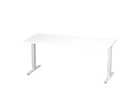 deNord Design Bord höj/sänk Pro 1800x800 vit/vit - Lyreco - Kontorsmöbler och inredning - Bord och hurtsar - Skrivbord - Höj/sänkbar