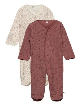 Nightsuit W/F -Buttons 2-Pack Pink Pippi