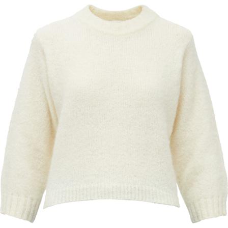 American Vintage, Shortened sweater Biały, Kobieta, Rozmiar: L