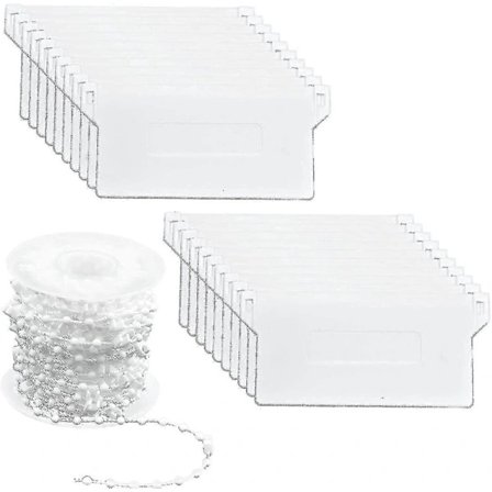 20 Stycken Vertikala Gardiner Vikt Botten Lameller 89mm (3.5 ") x 10m Gardiner Reparationssats, Vit