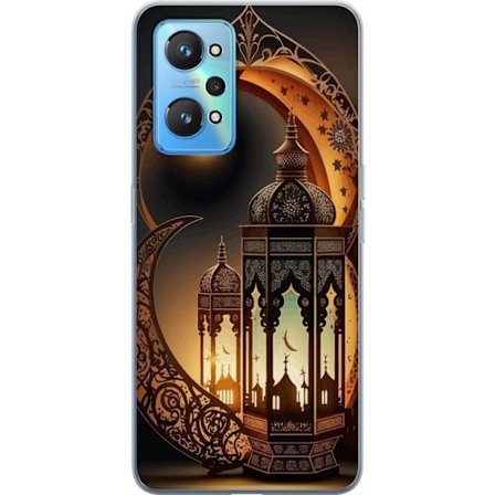 Yhteensopiva Puhelinkuori Realme GT Neo2 Lähikuva kissan silmästä, jossa on intensiivinen sininen värikudos ja yksityiskohtainen turkki makrokuvau