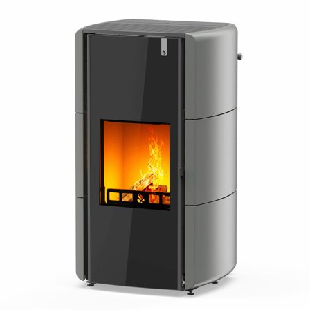 Stufa Policombustibile Girolami Edge 22 kW Idro con kit a.c.s. - grigio