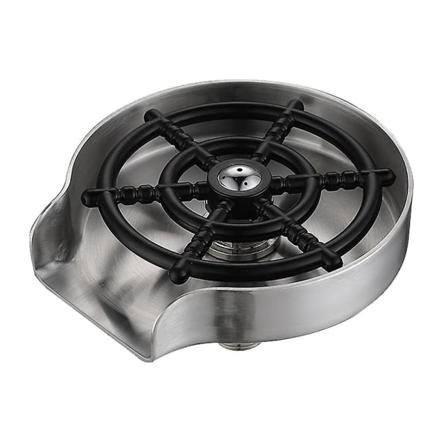 Rustfritt Stål Rengjøringskran Glassvasker Vaskflaskevasker Automatisk Kopperenser Automatisk Husholdningsbar Glassvasker Svart 13X12CM Black 13X12CM