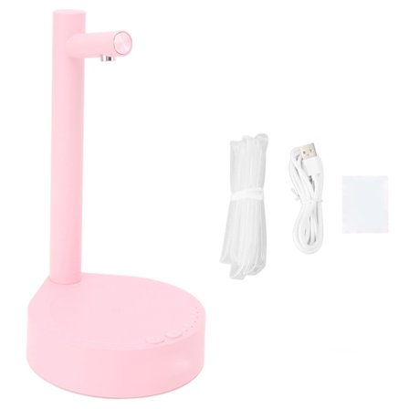 Bærbar elektrisk vannflaskepumpe 6-trinns justerbar avtakbar dispenser for hjemmekontor utendørs rosa