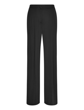 Pleated Stretch Jersey Wide-Leg Pant Black Lauren Ralph Lauren