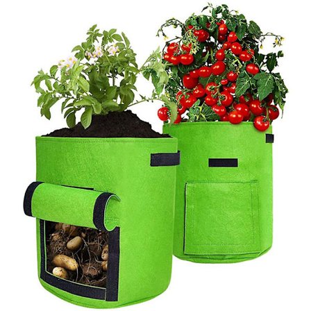5 stk Planteposer 7 Gallon Plantevekstposer, Pustende og Holdbare Potter