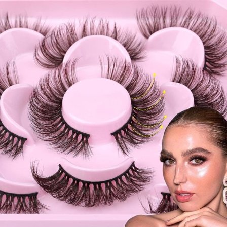 Bruna øjenvipper 20 mm lange løsvipper Dramatiske vipper D Curl