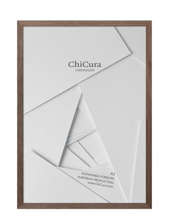 ChiCura Wooden Frame - A3 - Glass - Brown - 29.7X42CM