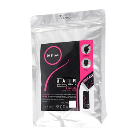 Hårbyggande Fiber Hårförtjockningslösning Håravfalls Concealer Fylligare Tjockare Hår Mörkbrun