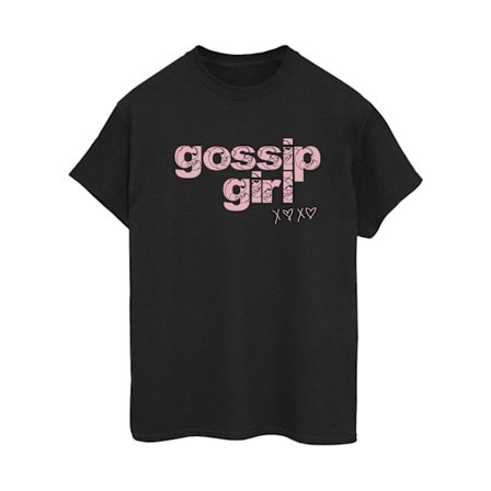 Gossip Girl Dam/Dam Swirl Logo Bomulls Boyfriend T-Shirt L