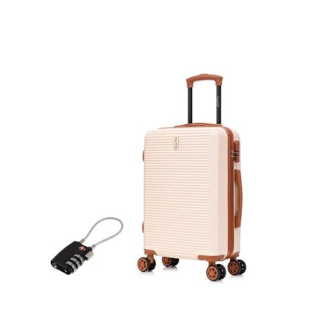 Kuffert Kabine 55x35x25cm | Kuffert CELIMS Weekend | ABS | Lås | 4 Hjul 360 | Creme