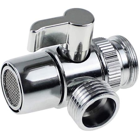 3-vägsventil med bricka i massiv mässing, M22 x M24, reservdel för duschsystem