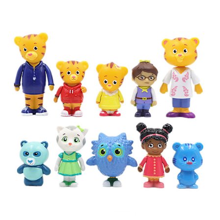 10 kpl Daniel Tigerin naapurusto – Ystävät ja perhe -hahmosetti