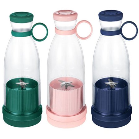 Oppladbar Blender Fruktjuicer Blender 6 Blad Bærbar Elektrisk Juicer Maker Frukt Blender Fruktekstraktorer-Grønn