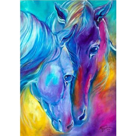 Diamond Painting Fyrkantiga Pärlor 50x50 Cm 5d Diy Djur Häst Multifärg