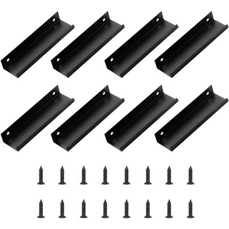 8-pack osynliga möbelhandtag för balkong, dolda dörrhandtag för skåp