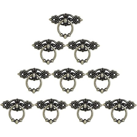 10 st Vintage Lådsknopp Handtag med Skruvar (65*46mm), A