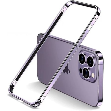 Aluminiumsmetall Bumper Ramme Etui Kompatibel Iphone 15 Pro Metallramme Rustning Ramme Slank Hard Etui Myk Innvendig Bumper