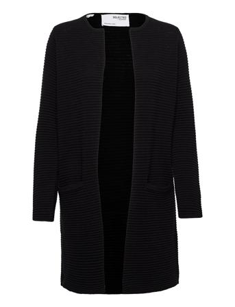 Slflaua Ls Knit Cardigan Black Selected Femme