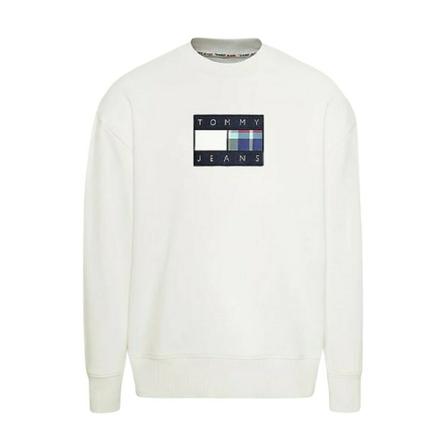 Tommy Jeans Men& Clothing Sweatshirts White Ss23 , Wit , Heren , Maat: L