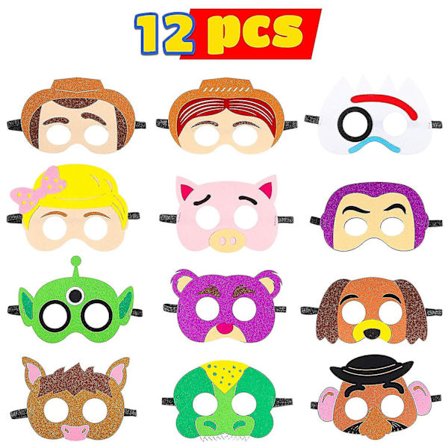 2023 12pcs Cute Animal Birthday Party Masks For Kids