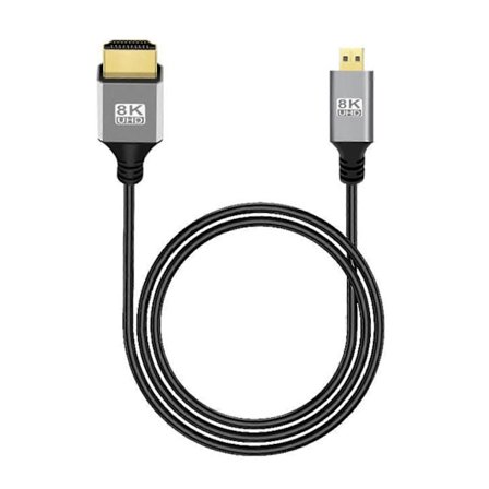8K 60Hz Micro HDMI-kompatibel till HDMI-kompatibel Tvåvägs Videoadapterkabel Värddatorkabel Plug And Play Flexibel