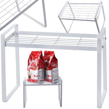 Enkel metallhylla för köksbänkskiva köksorganisatör loftstativ