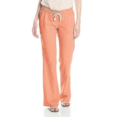 Naisten puuvillaiset pellavahousut rantahousut