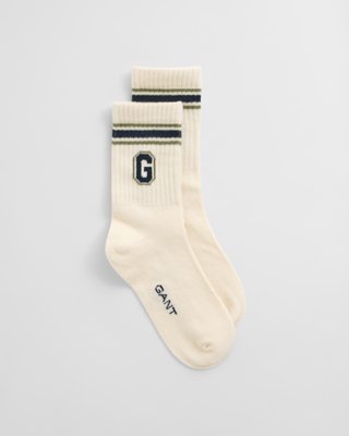 GANT - Barnesokker med grafisk mønster ivory white