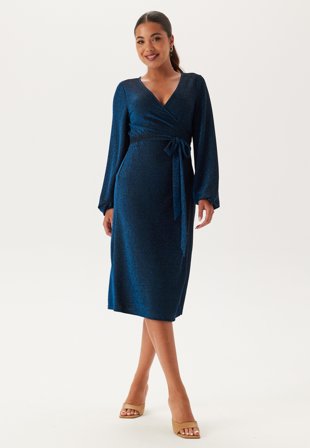 Happy Holly Sparkling Midi Wrap Dress Klær