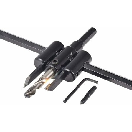 30mm til 300mm Justerbar Cirkelskærer Savkit, Træ Gipsplade Bor Sav Rund Skæring, Hul ?? Træ Twist DIY Værktøjer (30-300mm)