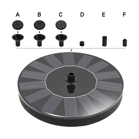 Bcc solcellsfontänpump, solcells trädgårdsvattenpump, flytande solcellsdammpump för fågelbad, simbassäng, utomhusdamm, akvarium, dammar eller trädgård