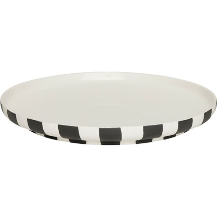Oyoy living design Toppu middagstallerken Ø26,5, hvid/sort - Hvid og sort | KitchenOne