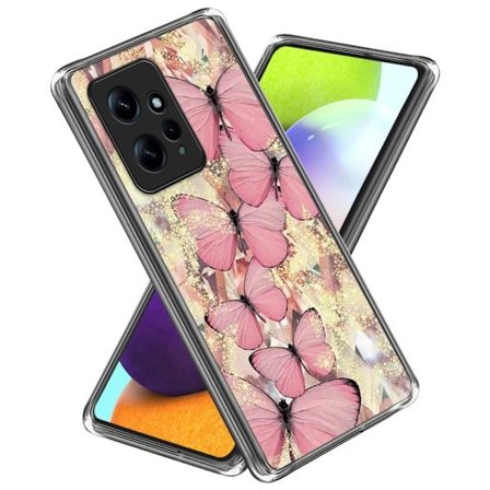 Deco Xiaomi Redmi Note 12 skal - Rosa Fjärilar