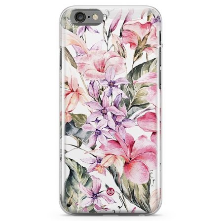 Bjornberry iPhone 6 Plus/6s Plus TPU Skal - Vattenfärg Blommor