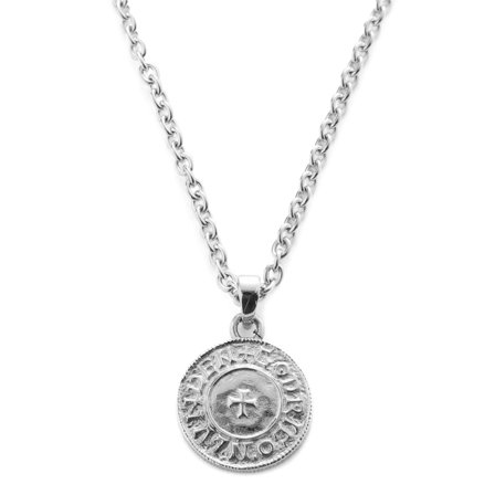 Les Silver-Tone Coin Makt Necklace for Men - Pendant Necklaces