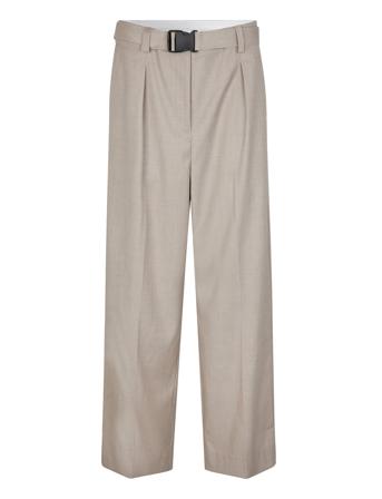Sharo Trousers Bottoms Trousers Wide Leg Beige Second Female
