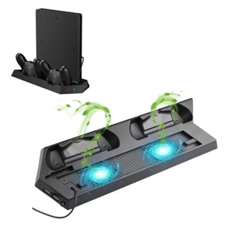 Sony PlayStation 4 Slim - PS4 ultra tynd vertikal stander USB opladningsport