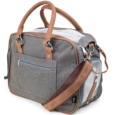 Selected by ZOO - Bæreveske Ella, 40x20x28cm, Grå - Hund - Hundebur & transportvesker - Hundevesker & ryggsekker - ZOO.no