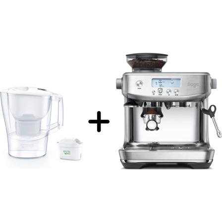 Sage SES878BSS0 The Barista Pro espressomaskin + Brita Aluna filterkanne