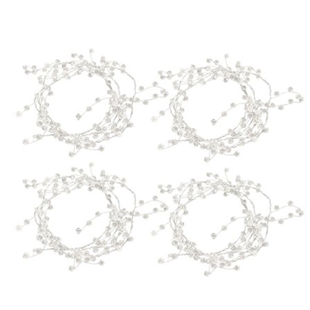 4 stk. Krystalperlebesat Guirlande 125 cm Længde Transparent Romantisk Elegant Bryllupsfest Juledekoration