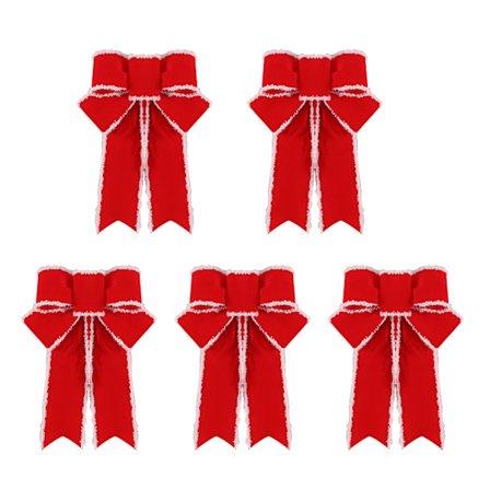 5 st Jul Tyg Rosett Krans Jul Rosett Hängande Hänge Ornament Dekor