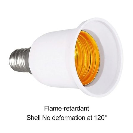 E14 til E27 Adapter Konverteringsfatning Brandsikker plastikkonverter