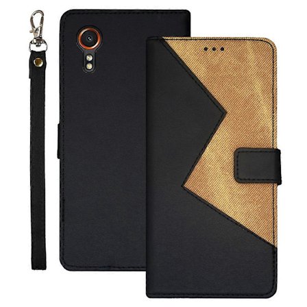 IDEWEI Kompatibel Samsung Galaxy Xcover7 Cover Kortholder Stødsikkert PU Læder Telefon Stand Case