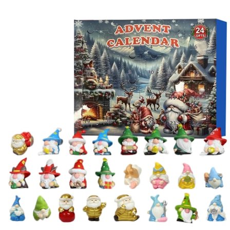 2024 Ny Halloween-Tomte Adventskalender - 24 Dagar Halloween Nedräkning - Söta Mini Tomtefigurer Leksaker Presenter till Barn