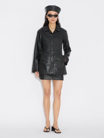 Holzweiler Slim-Fit Leather Blazer - Black - Women's - XS