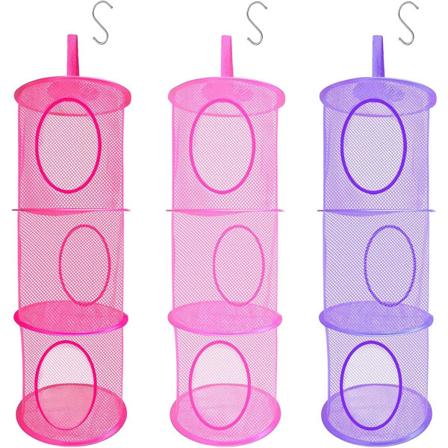 3PC Lelujen säilytys Mesh verkkokori, Pehmeä Teddy Hammo