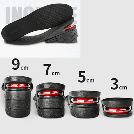 Usynlig Indlægssål til Højdeforøgelse, Justerbar 5 cm