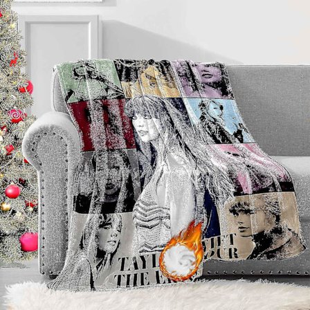 Taylor Swift Sängfilt, Filt Sängkläder, Presentmerch för Musikälskare, Taylor Fest Sovrumsinredning