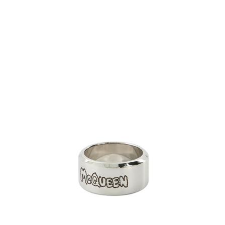 Alexander McQueen, Rings Grijs, Heren, Maat:58 MM